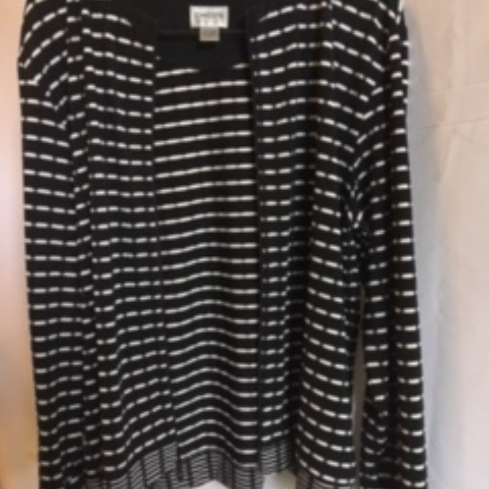 Chico's Travelor's Striped Stretch Cardigan Sz XL
